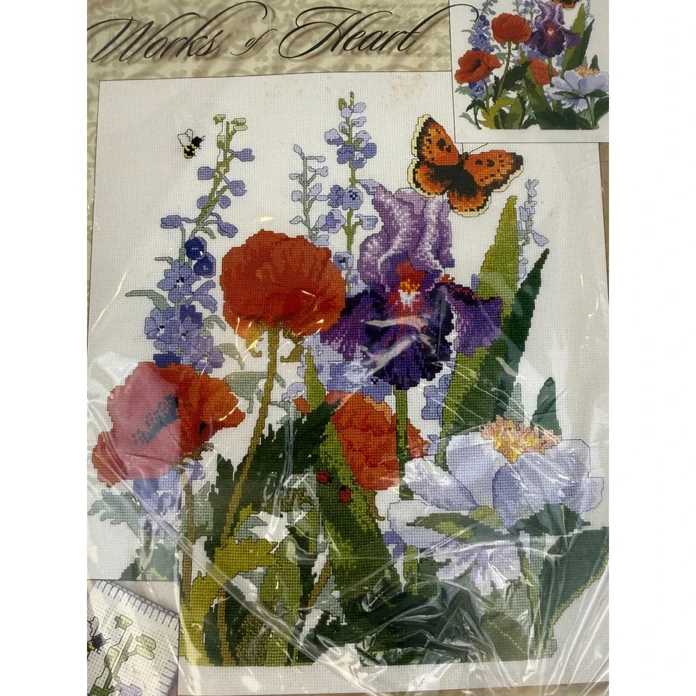 Leisure‎ Arts Works of Heart Summer Garden Cross Stitch Kit 114515